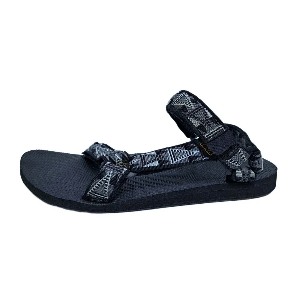 Teva Sandal Mens 11 Original Universal Black Gray Aztec Straps Outdoor Water